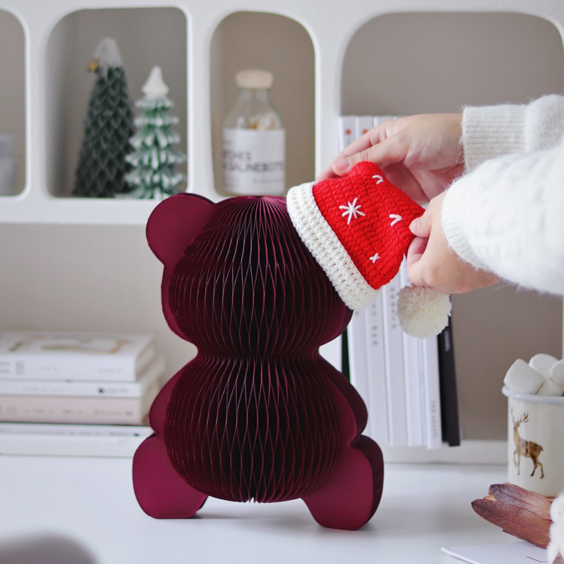 Mini bear shape paper honeycomb ornaments-03.jpg